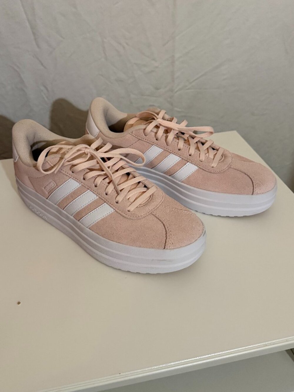 Adidas VL Court Bold Pink Platform Sneakers Women's 9
